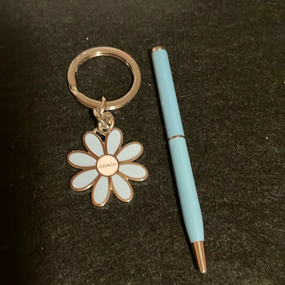 Coach Flower Keychain and Pen Set - Picture 2 of 5